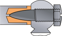 Nylon-lined pivot screw keys with pivot screws